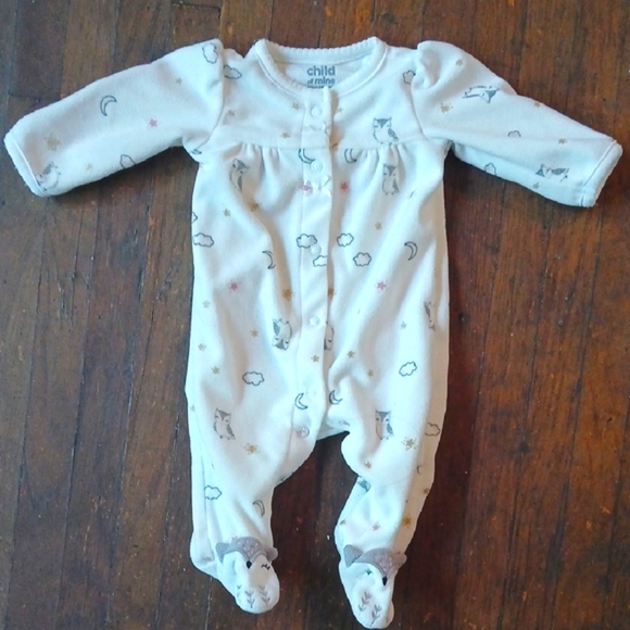 Carter's Other - Carter's White Footed One Piece with Night Time Detail